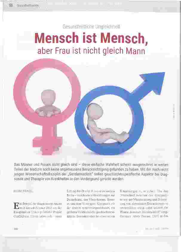 Vorschauseite 1: Mensch ist Mensch, aber Frau ist nicht gleich Mann