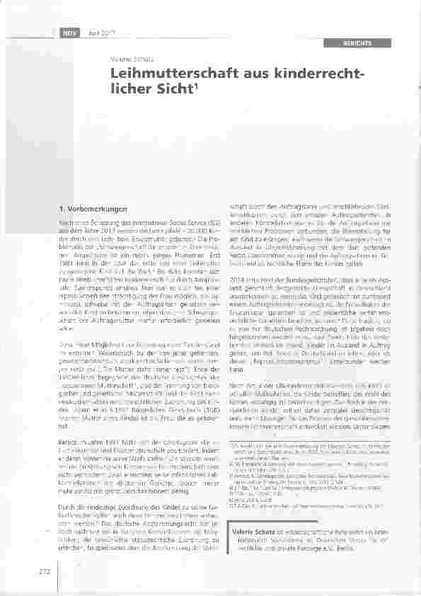 Vorschauseite 1: Leihmutterschaft aus kinderrechtlicher Sicht