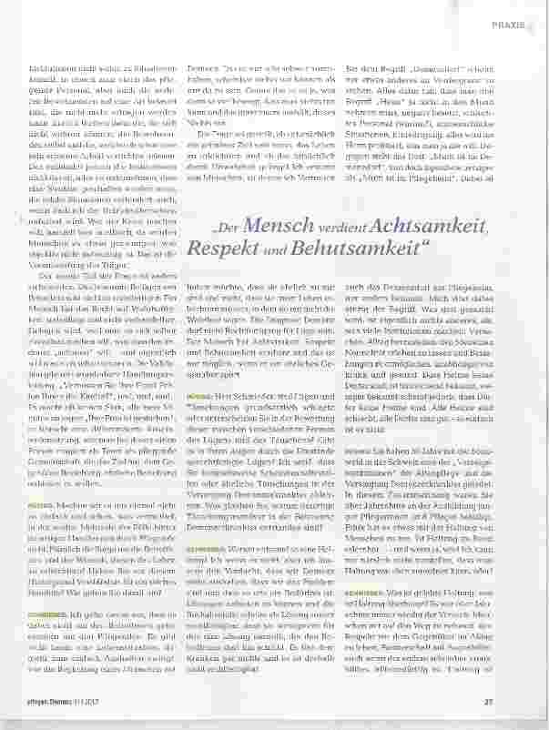 Vorschauseite 2: Die Diagnose Demenz darf nicht Rechtfertigung für Lüge sein