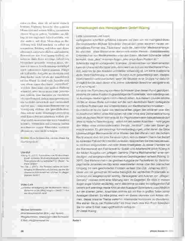 Vorschauseite 3: Die Diagnose Demenz darf nicht Rechtfertigung für Lüge sein