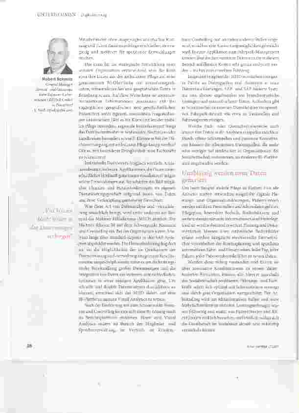 Vorschauseite 2: Datenverknüpfung nützt Klienten, Mitarbeitenden und der Führung