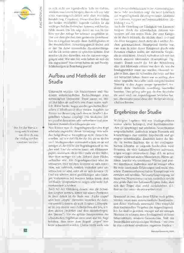 Vorschauseite 3: Krampfringe in der Iris Erster Nachweis für altes Wissen