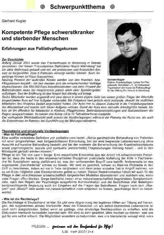 Vorschauseite 1: Kompetente Pflege schwerstkranker und sterbender Menschen