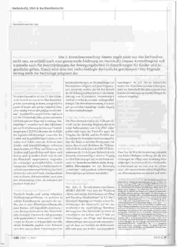 Vorschauseite 1: Das 2. Erwachsenen-Schutzgesetz die wichtigsten Änderungen aus der Sicht der Pflege (Teil 3)