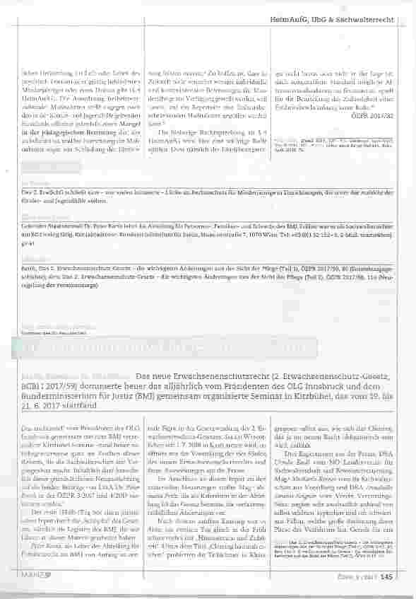 Vorschauseite 2: Das 2. Erwachsenen-Schutzgesetz die wichtigsten Änderungen aus der Sicht der Pflege (Teil 3)