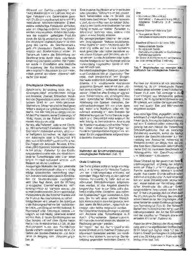Vorschauseite 3: Indikationen und Methoden der klinischen Ernährung bei onkologischen Patienten