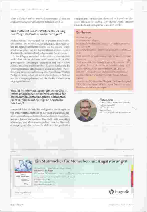 Vorschauseite 3: Pflegewissenschaftler in die Versorgungspraxis besser integrieren