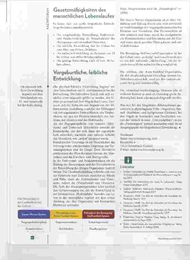 Vorschauseite 4: Gesetzmäßigkeiten des menschlichen Lebenslaufes Teil 1