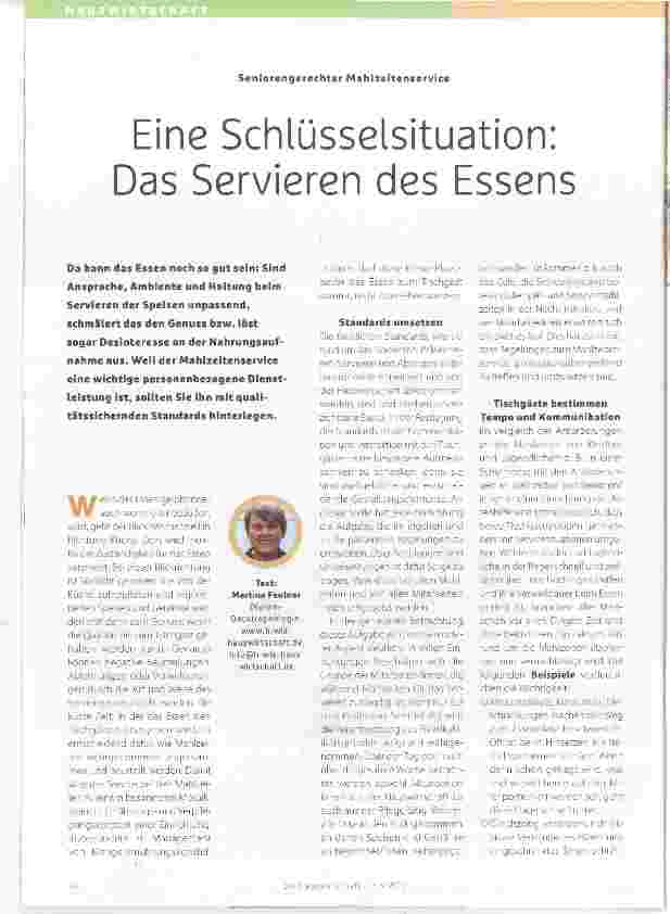 Vorschauseite 1: Eine Schlüsselsituation: Das Servieren des Essens