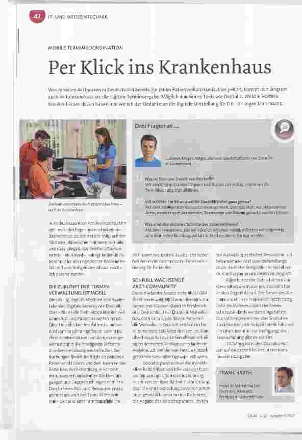 Vorschauseite 1: Per Klick ins Krankenhaus