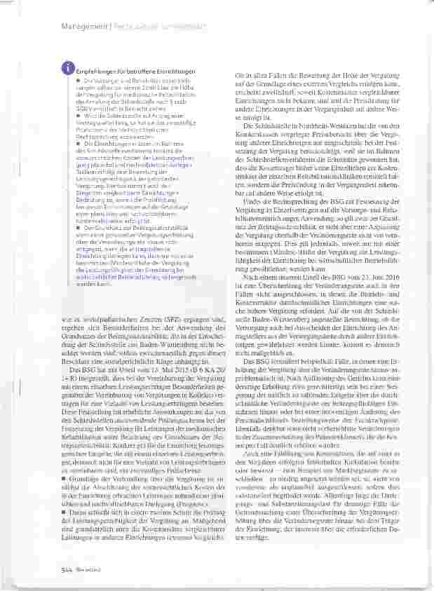 Vorschauseite 3: Leistungsgerechte Entgelte für medizinische Reha
