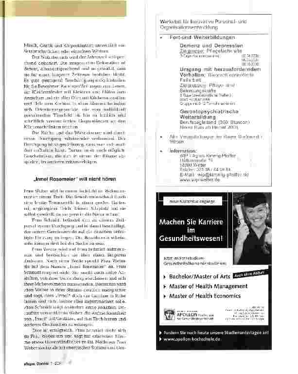 Vorschauseite 2: Der biografische Ansatz -ein Schlüssel zur Welt der Demenzerkrankten