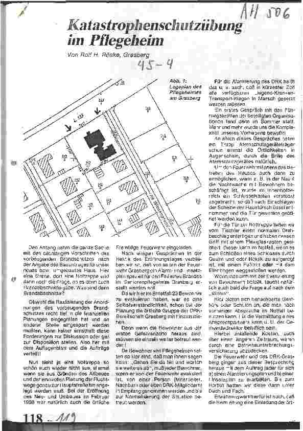 Vorschauseite 1: Katastrophenschutzübung im Pflegeheim
