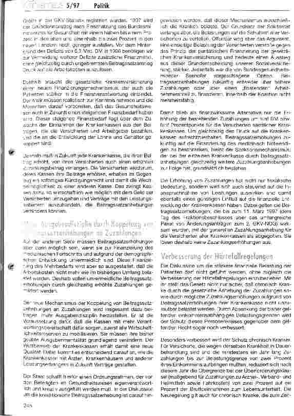 Vorschauseite 2: Bleibt unser Krankenversicherungssystem leistungsfähig und finanzierbar?