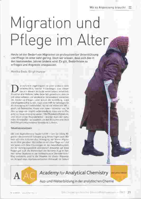 Vorschauseite 1: Migration und Pflege im Alter