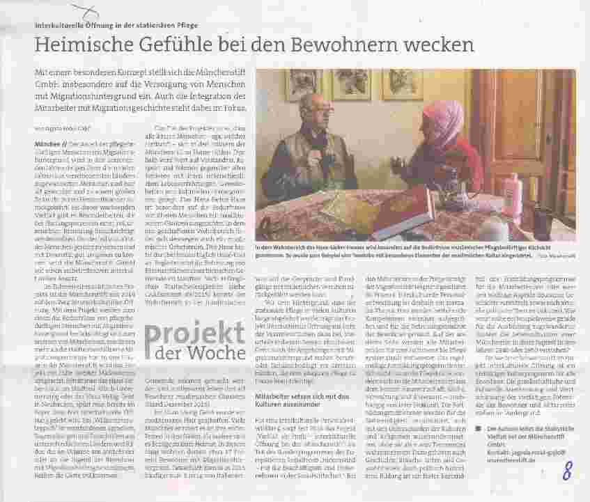 Vorschauseite 1: Heimische Gefühle bei den Bewohnern wecken