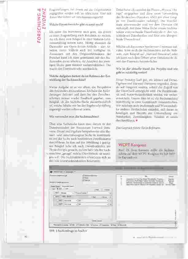 Vorschauseite 4: Jubiläum „Neues Denkmodell für die Physiotherapie“