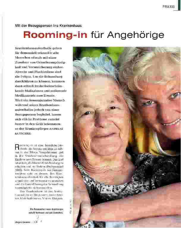Vorschauseite 1: Rooming-in für Angehörige