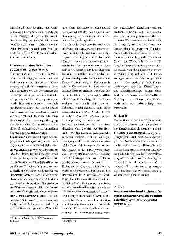 Vorschauseite 5: Sozialgerichtsbarkeit und gesetzliche Krankenversicherung: ein Spannungsverhältnis im Wettbewerbsrecht?