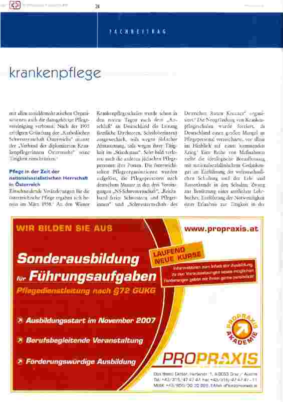 Vorschauseite 3: Krankenpflege 1918 bis heute die Vorgeschichte bis 1918