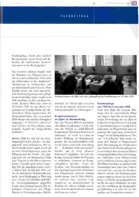 Vorschauseite 4: Krankenpflege 1918 bis heute die Vorgeschichte bis 1918