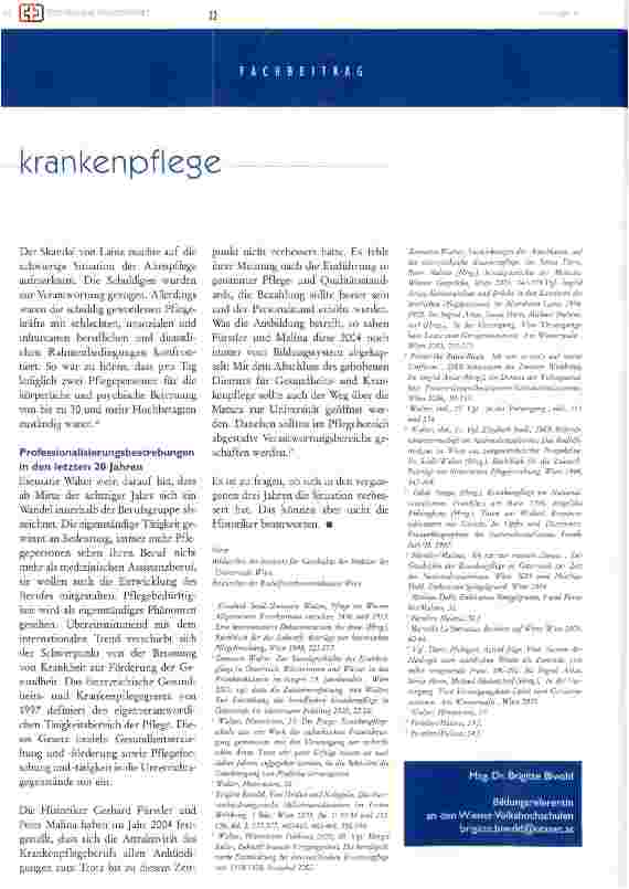 Vorschauseite 5: Krankenpflege 1918 bis heute die Vorgeschichte bis 1918
