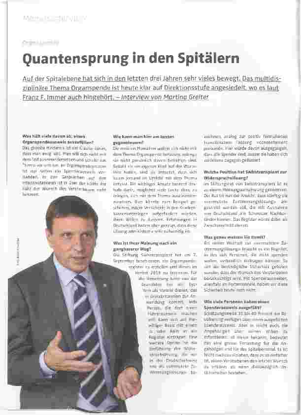 Vorschauseite 1: Quantensprung in den Spitälern