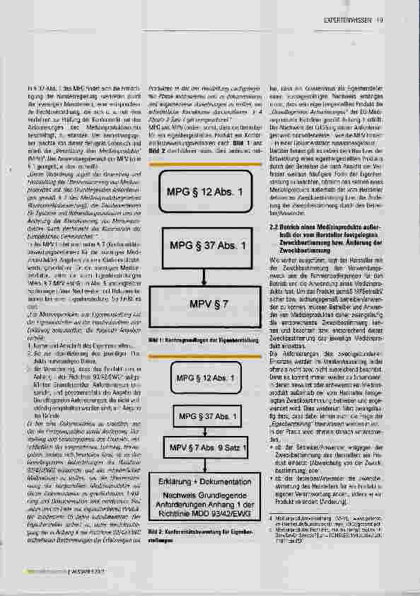 Vorschauseite 2: MPBetreibV: Eigenherstellung versus Gerätekombinationen Teil 2: Praktische Beispiele von Eigenherstellungen