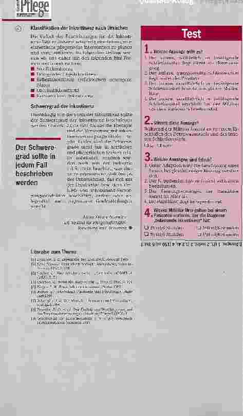 Vorschauseite 4: Inkontinenz - Individuelle Probleme und pflegerischer Anspruch