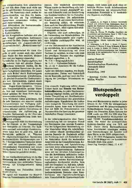 Vorschauseite 2: Rationalisierung der Sterilgutversorgung in Operationsabteilungen