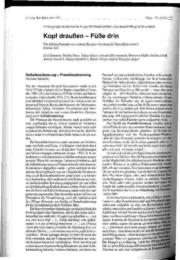 Vorschauseite 1: Kopf draußen - Füße drin