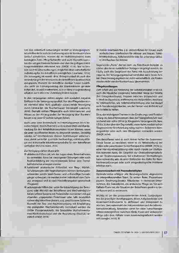 Vorschauseite 4: Harninkontinenz während onkologischer Therapie eine bekannte Nebenwirkung?