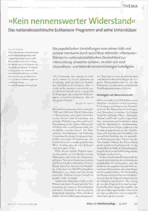 Vorschauseite 1: »Kein nennenswerter Widerstand«