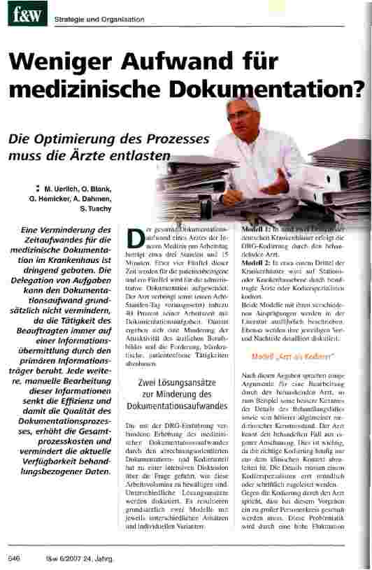 Vorschauseite 1: Weniger Aufwand für medizinische Dokumentation?