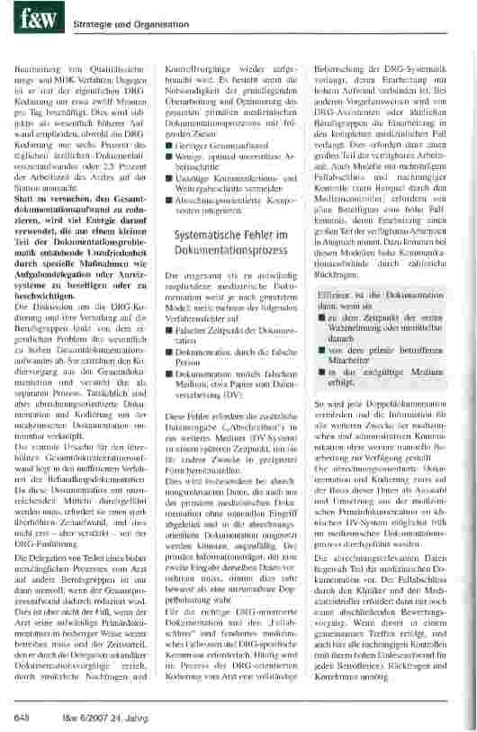 Vorschauseite 3: Weniger Aufwand für medizinische Dokumentation?