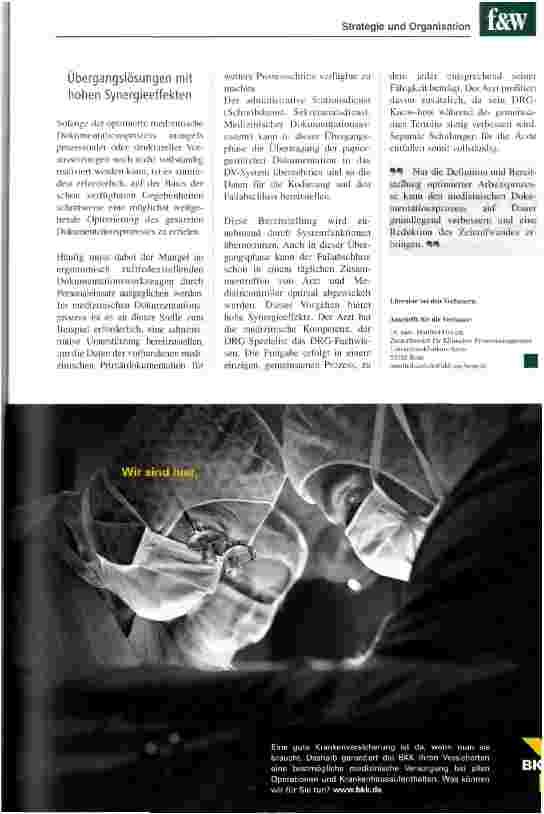 Vorschauseite 4: Weniger Aufwand für medizinische Dokumentation?