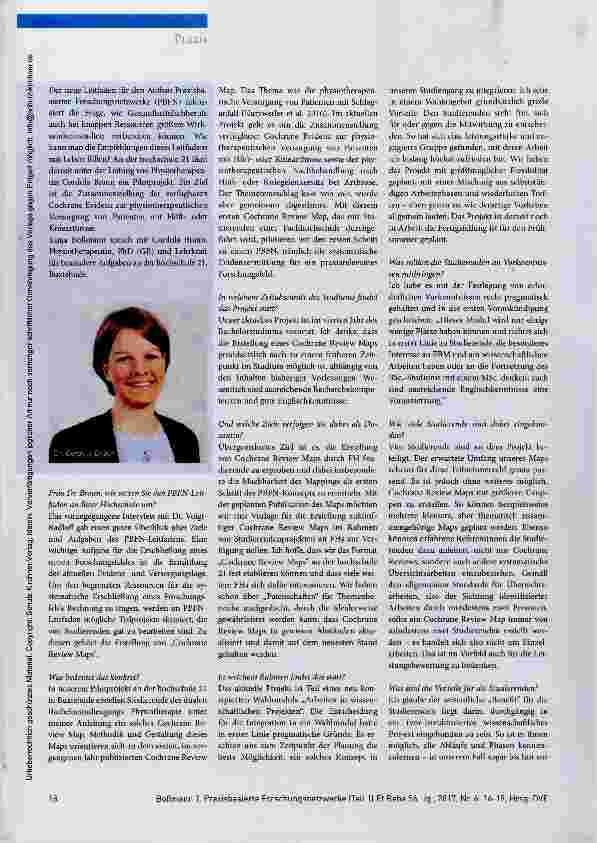 Vorschauseite 3: Forschungsfelder Hand in Hand erschließen Praxisbasierte Forschungsnetzwerke (Teil 1)