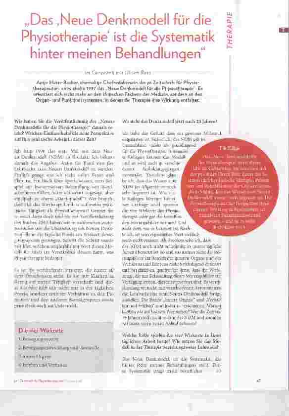 Vorschauseite 2: „Das, Neue Denkmodell für die Physiotherapie ist die Systematik hinter meinen Behandlungen“