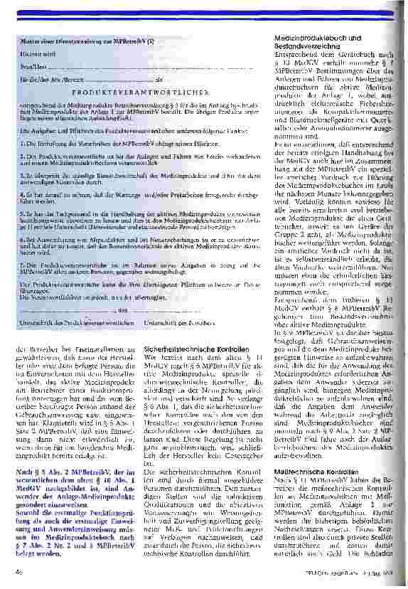 Vorschauseite 3: Die neue Medizinprodukte-Betreiberverordnung (MPBetreibV)