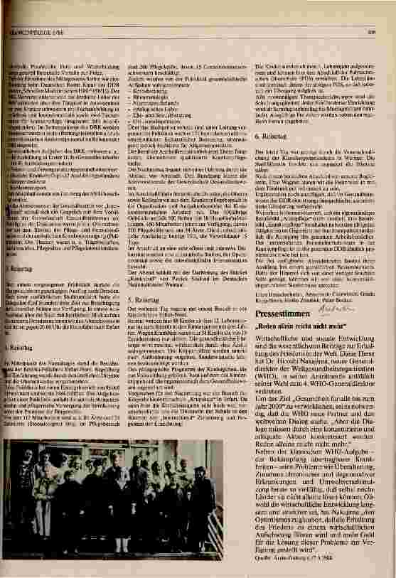 Vorschauseite 2: Studienfahrt nach Erfurt/DDR für Pflegekräfte in Leitungsfunktionen vom 21.-26. März 1988