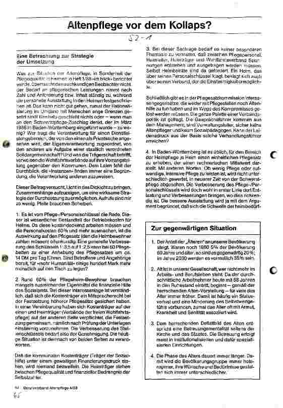 Vorschauseite 1: Altenpflege vor dem Kollaps?