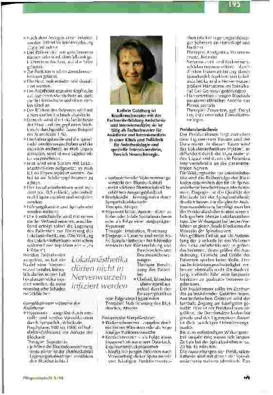 Vorschauseite 2: Lokalanästhetika und ihre Anwendung / Teil 2: