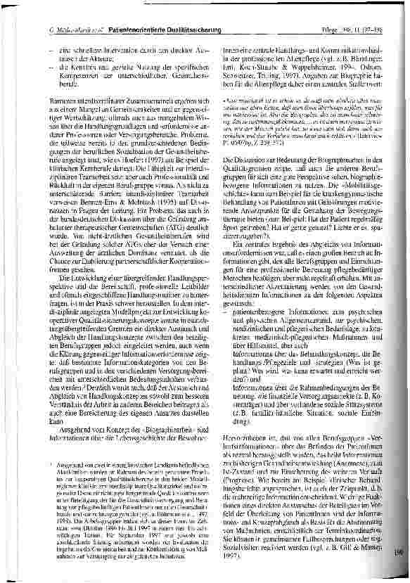 Vorschauseite 5: Patientenorientierte Qualitätssicherung Information und Kooperation der Gesundheitsdienste