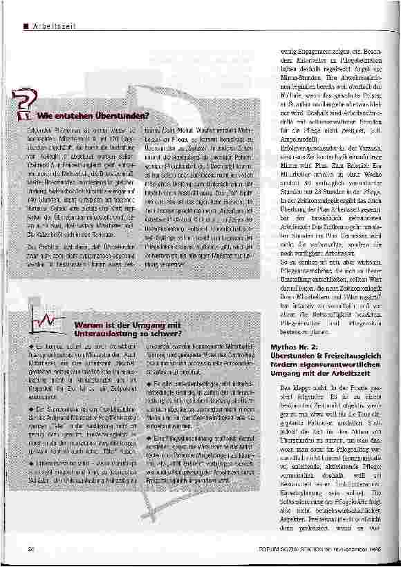 Vorschauseite 3: Überstunden: Mythos und Fakten Instrument zur Flexibilisierung oder Zeichen von Mißmanagement?