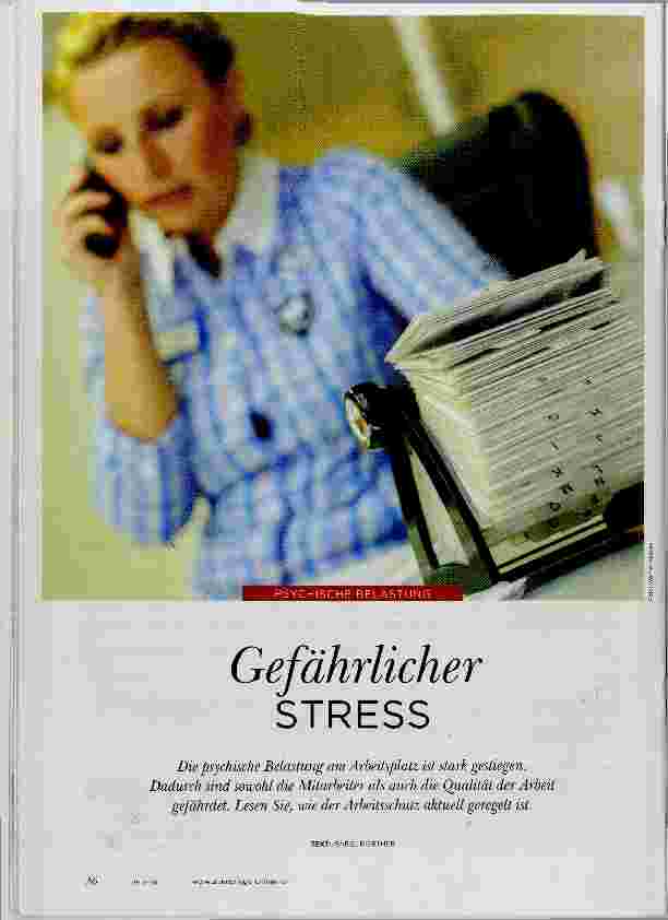 Vorschauseite 1: Gefährlicher STRESS