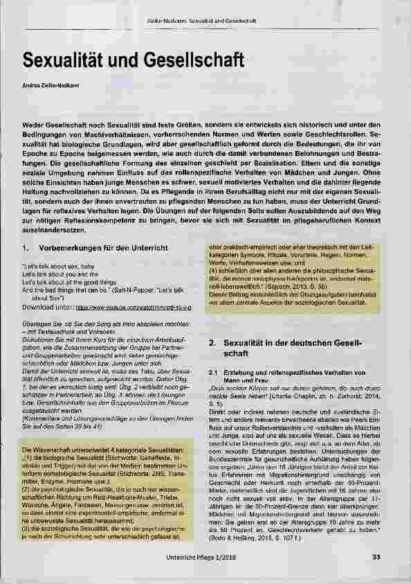 Vorschauseite 1: Sexualität und Gesellschaft