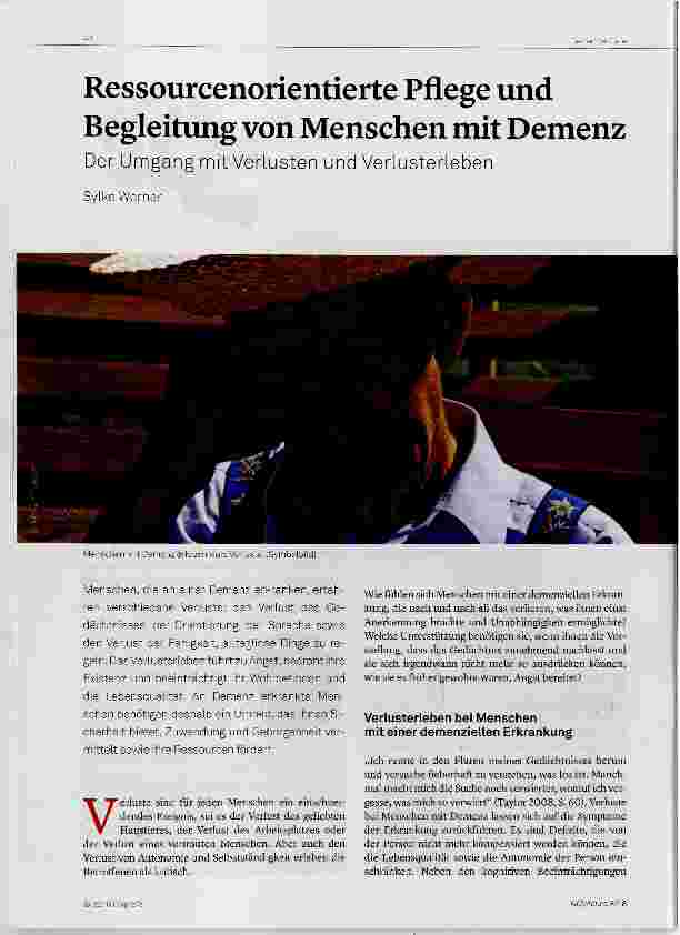 Vorschauseite 1: Ressourcenorientierte Pflege und Begleitung von Menschen mit Demenz