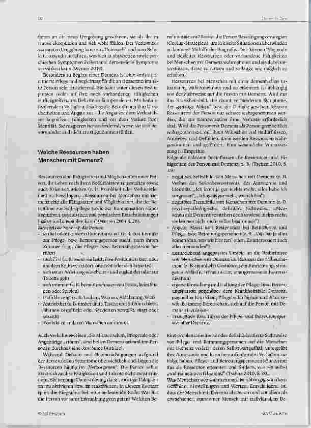 Vorschauseite 3: Ressourcenorientierte Pflege und Begleitung von Menschen mit Demenz
