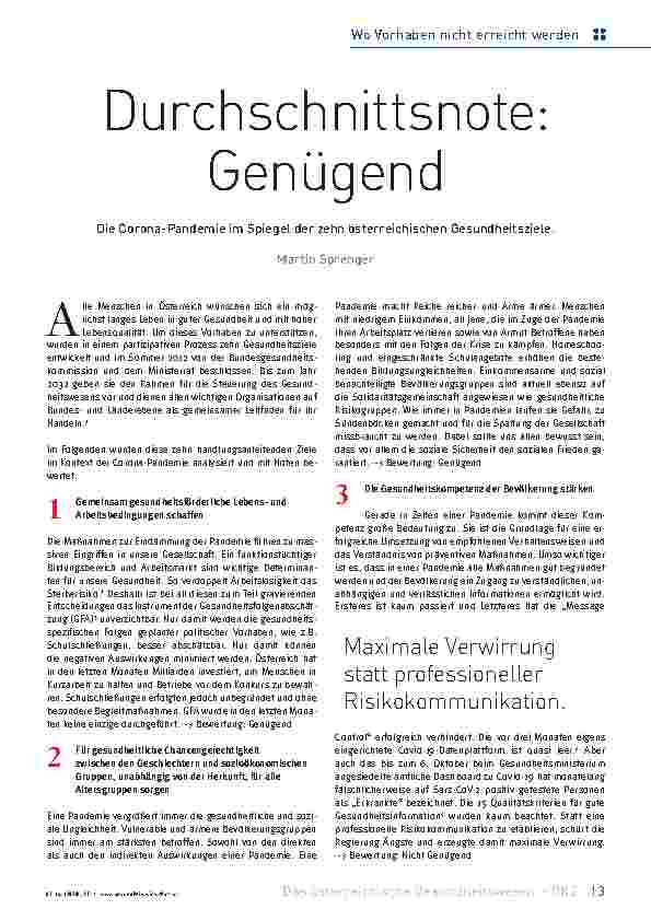 Vorschauseite 1: Durchschnittsnote: Genügend