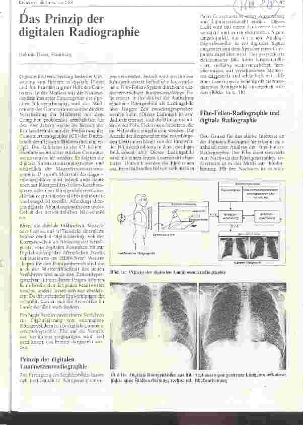Vorschauseite 1: Das Prinzip der digitalen Radiographie